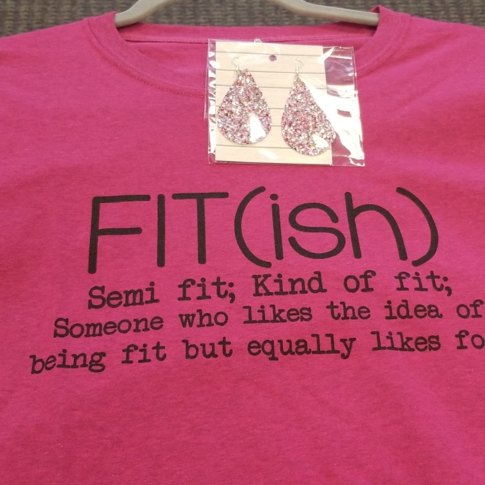 Womans tshirt & earring bundle